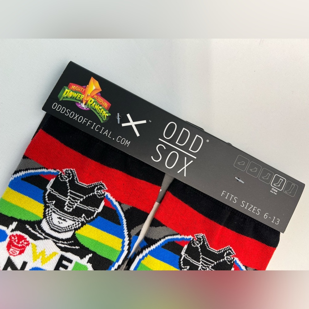 ODD SOX x Hasbro Power Rangers Socks - Size: 6-13 >  NEW - Picture 4 of 5